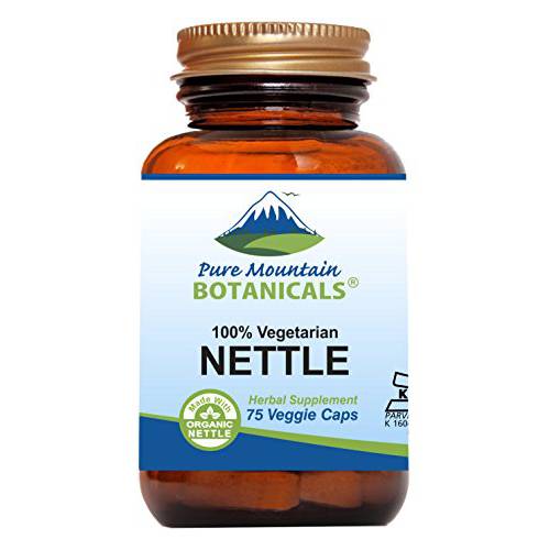 Stinging Nettle Leaf Capsules - Kosher Vegan Caps with 500mg Organic Stinging Nettles Leaf