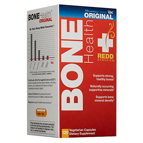 Redd Remedies, Bone Health Original, Natural Support with Vitamin D3 and Calcium, 120 Capsules