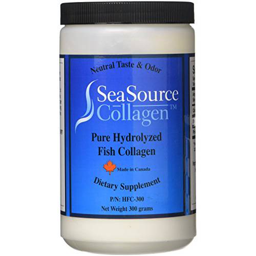 SeaSource™ Collagen Pure HYDROLYZED Fish Collagen Dietary Supplement Powder - Made in Canada from The Skins of Wild Caught Cod.
