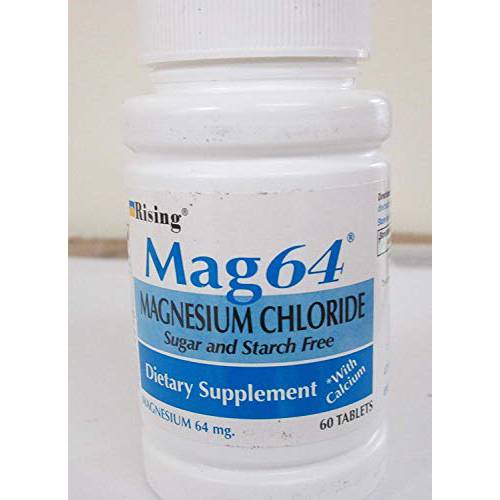 Rising Mag64 Magnesium Chloride with Calcium Tablets 60 ea (Pack of 3)