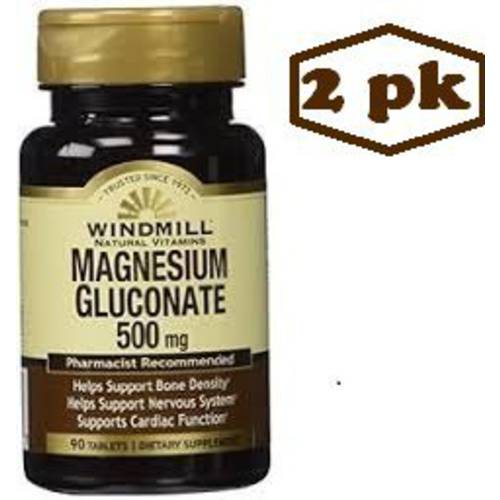 Magnesium Gluconate 90 Tabs - From Windmill (2Pk)