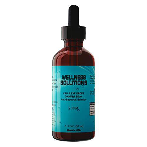Wellness Solutions All Natural Ear & Eye Drops 2 oz Dropper Bottle Vegan and Gluten Free