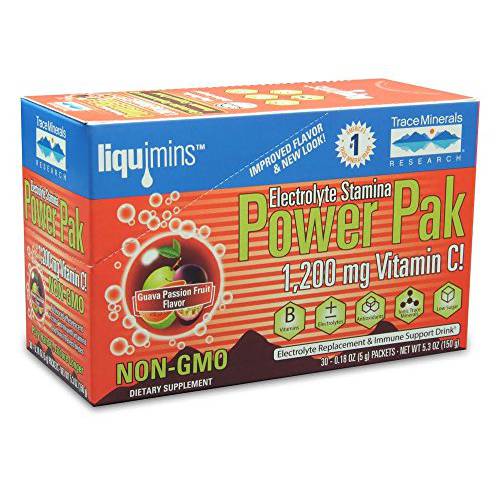 Trace Minerals – Power Pak (Guava Passion Fruit) | Electrolyte Powder Packets with Vitamin C & Zinc | Powerful Hydration, Immune & Energy Support with Essential Vitamins & Minerals (30 Packets)… (1)
