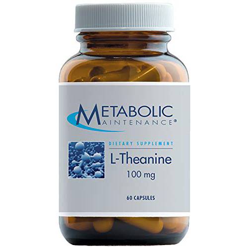 Metabolic Maintenance L-Theanine - 100mg Suntheanine Vegan Amino Acid Supplement - Support Mood, Focus + Reduced Stress Response (60 Capsules)