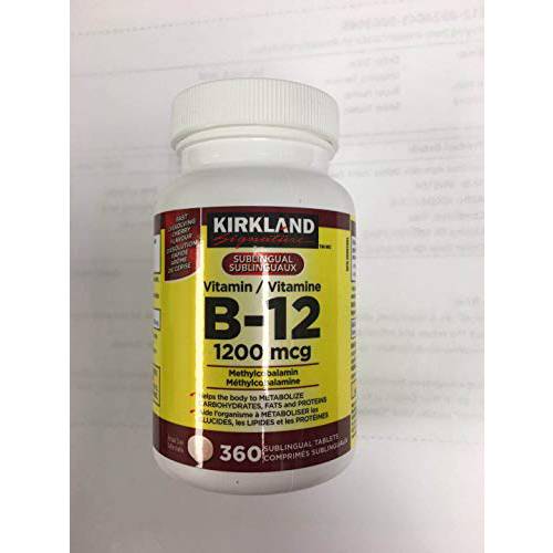 Kirkland Signature Vitamin B12, 1200mcg, 360 Tablets