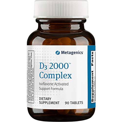 Metagenics Vitamin D3 2000 IU Complex - Vitamin D Supplement for Healthy Bone Formation, Cardiovascular Health, and Immune Support - 90 Count