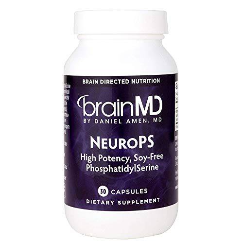 BRAINMD Dr Amen NeuroPS - 30 Capsules - 150 mg PhosphatidylSerine - Promotes Mental Focus, Energy & Memory - Gluten Free - 30 Servings