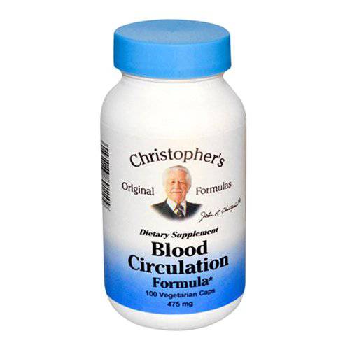 Dr. Christopher’s Original Formulas Blood Circulation Formula Capsules, 475mg, 100 Count