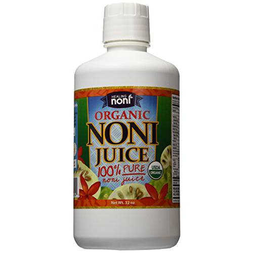 Healing Noni - Certified Organic Hawaiian Noni Juice - 2 X 32oz in Plastic
