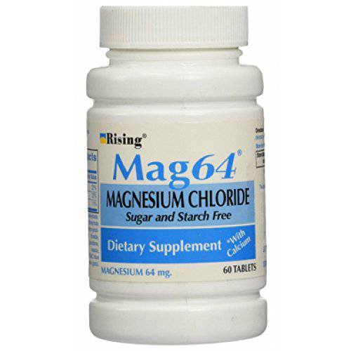 Rising Mag64 Magnesium Chloride with Calcium Tablets 60 ea (Pack of 2)