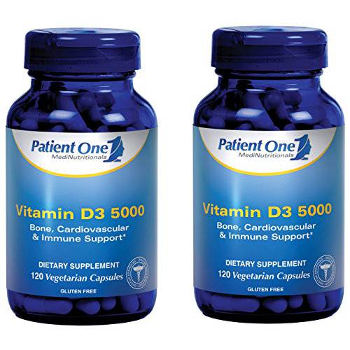 Patient One Vitamin D3 5000 - 120 Vegetarian Capsules