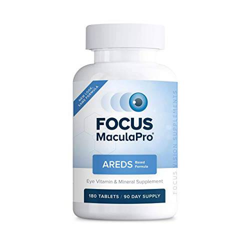 Focus MaculaPro - AREDS Based Eye Vitamin-Mineral Supplement (180 ct. 90 Day Supply) -AREDS Based Vitamins for Non-Smokers - AREDS Based Supplements