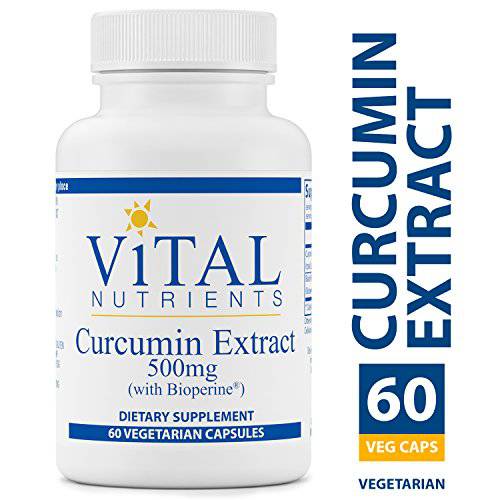 Vital Nutrients - Curcumin Extract (with Bioperine) - Nutritional Support for Normal Tissue Health - 60 Vegetarian Capsules per Bottle - 500 mg