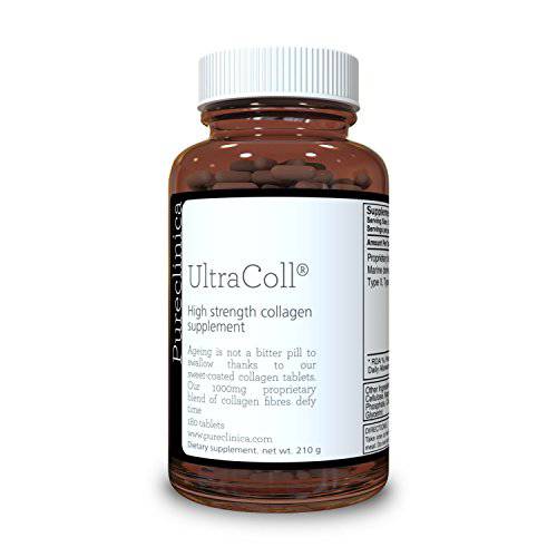 UltraColl Marine Collagen 1000mg x 180 Tablets (3 Months Supply). The only Patented Anti-Aging Collagen Types I, II, III, and VII.