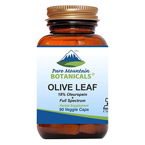 Olive Leaf Extract Capsules - 90 Kosher Vegan Caps Now with 400mg Organic Olive Leaf and Potent Extract