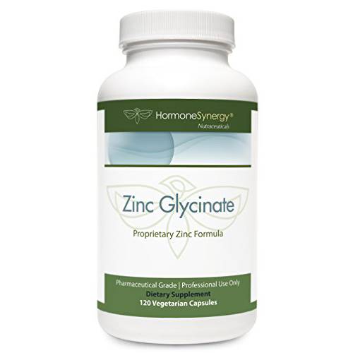 Zinc Glycinate 20 mg. | Proprietary TRAACS® Zinc Formula | 120 Veg. Capsules | Pharmaceutical Grade