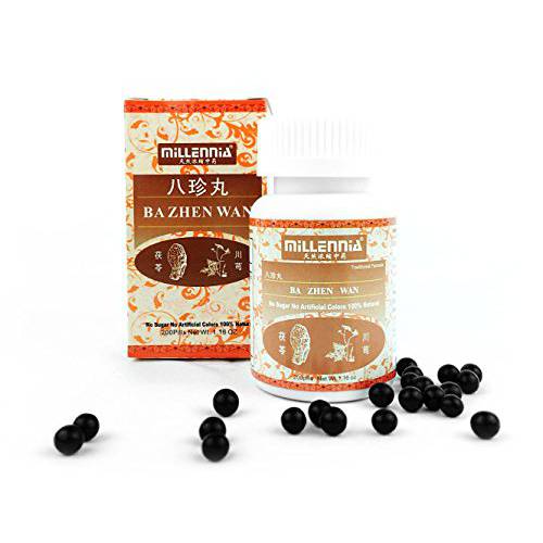 Millennia Herbal Supplement Pills of 8 Treasured Tonics - Ba Zhen Wan - 12 Bottle Pack (200 Pills/Bottle)
