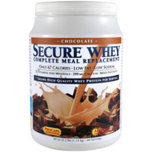 Andrew Lessman Secure Whey Complete Meal Replacement - Chocolate 10 Servings – Only 67 Calories, 7 Grams Whey Protein, Vitamins/Minerals, Low-Fat, Nutritious, Delicious, Mixes Instantly