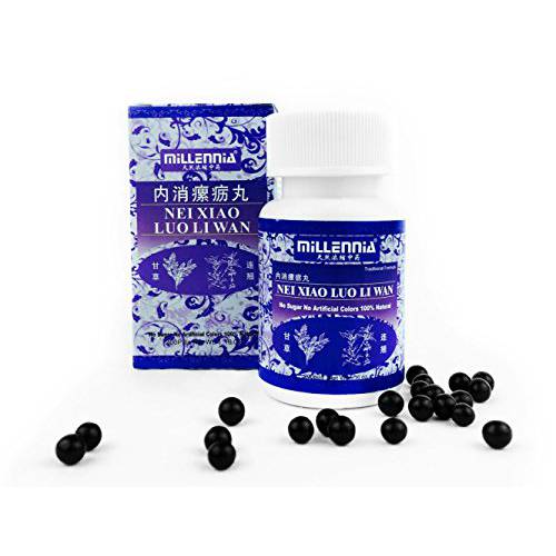 Millennia Herbal Supplement Pills- Nei Xiao Luo Li Wan - 12 Bottle Pack (200 Pills/Bottle)