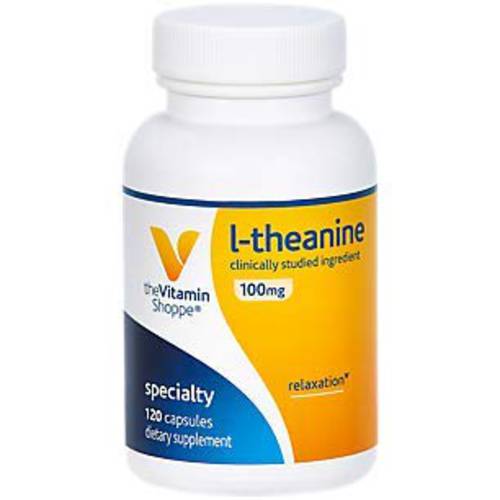 The Vitamin Shoppe LTheanine 100MG, Clinically Studied Ingredient, Supports Relaxation Stress (120 Capsules)