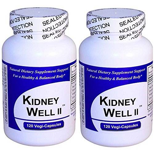 Kidney Well II (120 Capsules) 2 Pack, Full Spectrum, Concentrated Herbal Extract Blend, All Natural Dietary Supplement with No Fillers, Binders or Synthetic Ingredients