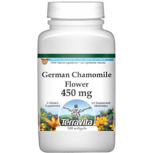 German Chamomile (Blue, Matricaria recutita) Flower - 450 mg (100 Capsules, ZIN: 516213)