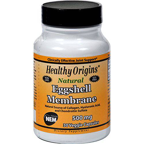 Healthy Origins Eggshell Membrane - 500 mg - Effective Joint Support - 30 Vegetarian Capsules (Pack of 2)