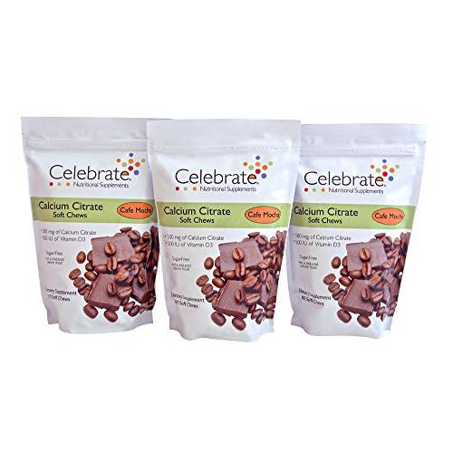 Celebrate Vitamins Calcium Citrate Soft Chews - 500 mg Cafe Mocha - 270 Count