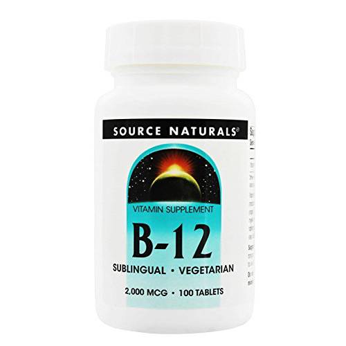 Source Naturals Vitamin B-12, 2000 mcg Supports Energy Production - 100 Lozenges