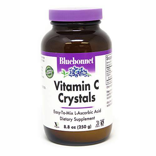 Bluebonnet Nutrition Vitamin C Crystals, for Immune Health, for Antioxidant Protection, Soy Free, Gluten Free, Non-GMO, Kosher, Dairy Free, Vegan, Powder, 8.8 oz (250 g)