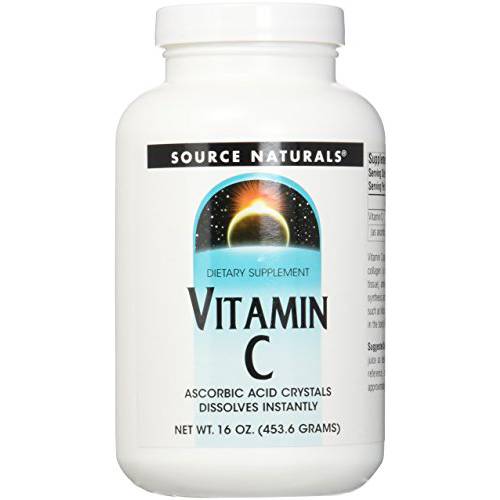 Source Naturals Vitamin C - Ascorbic Acid Crystals That Dissolves Instantly, Dietary Supplement - 16 oz