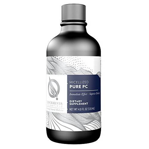 Quicksilver Scientific Micellized Pure PC - Phosphatidylcholine Liquid Supplement to Support Cellular Health, Cognitive Function + Liver Detox - Superior Liposome Absorption, Non-GMO (4oz / 120ml)