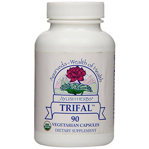Ayush Herbs Trifal, Digestive Support Supplement for Women and Men, Capsules for Digestion, Intestinal Health, and Antioxidant Boost, Ayurvedic Herbs and Supplements, 90 Vegetarian Capsules