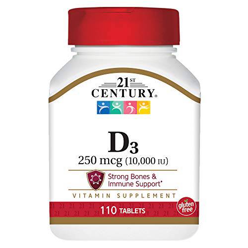21st Century D3 10, 000 Iu Tablets, 110 Count (27504)