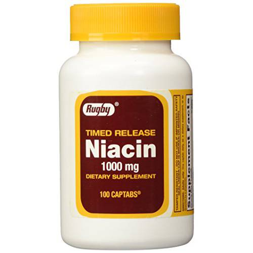 Rugby Niacin Timed Release 1000mg Tablets - 3 Pack (3)