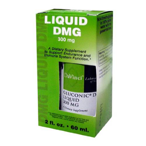 DaVinci Labs Gluconic DMG Liquid 300 mg - Dietary Supplement to Support Endurance and Immune System Function* - With 15 mg N,N-Dimethylglycine (DMG) per - Gluten-Free - 60 ml