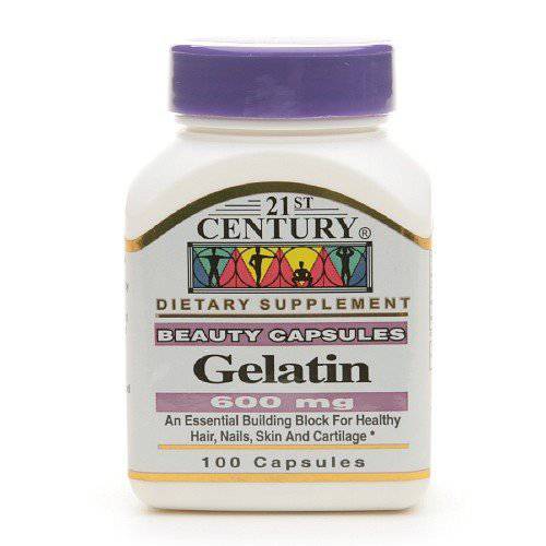 21st Century Gelatin 600mg, Beauty Capsules 100 capsules(pack of 2)