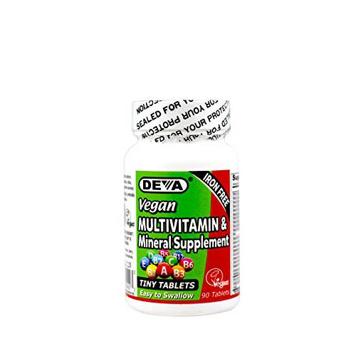 Vegan Multivitamin Mineral Supplement Tiny Tablets Iron Free (Pack of 2)