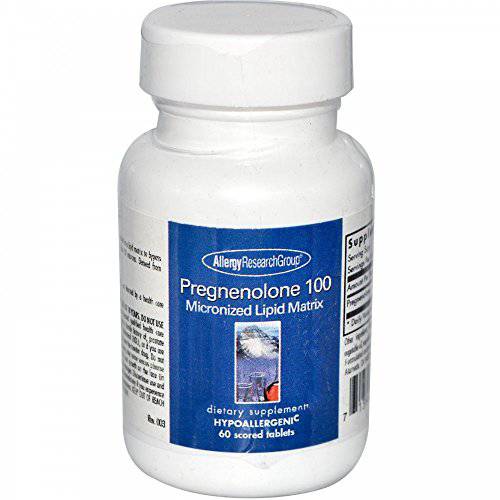 Allergy Research Group - Pregnenolone 100 mg - Hormone, Memory and Mood Support - 60 Scored Tablets