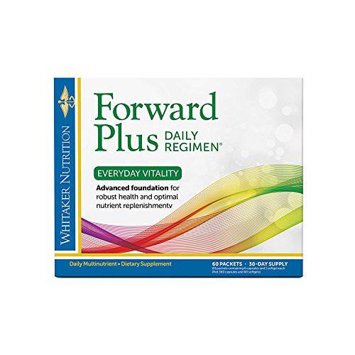 Dr. Whitaker’s Forward Plus Daily Regimen - Comprehensive Multivitamin Supplement Supports Optimal Energy, Strength, Vitality, and Stamina - 60 Packets (30-Day Supply)