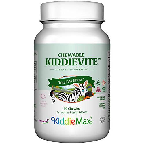 Maxi Health Chewable KiddieVite - Multivitamins & Minerals - Bubble Gum Flavor - 90 Chewies - Kosher