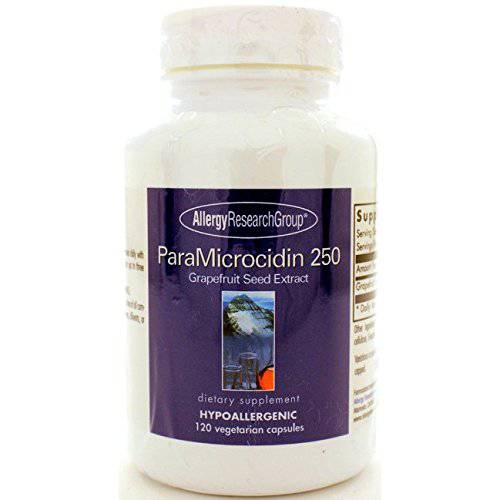Allergy Research Group - ParaMicrocidin 250mg - Grapefruit Seed - Contaminant Free - 120 Vegetarian Capsules