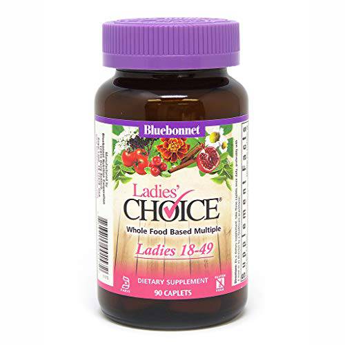 Bluebonnet Nutrition Ladies’ Choice Whole Food-Based Multiple for Women 18-49, 90 Count Purple/Pink