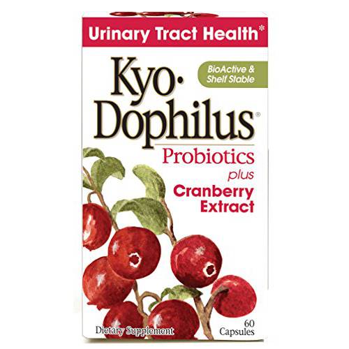Kyo-Dophilus Cran+ Probiotic, Urinary Tract and Bladder Health*, 60 capsules (Packaging may vary)