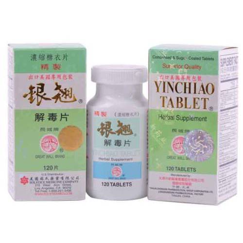 Yin Chiao Herbal Supplement (supports sinuses, immune, and respiratory systems) (120 tablets per bottle) (1 bottle) (Solstice)