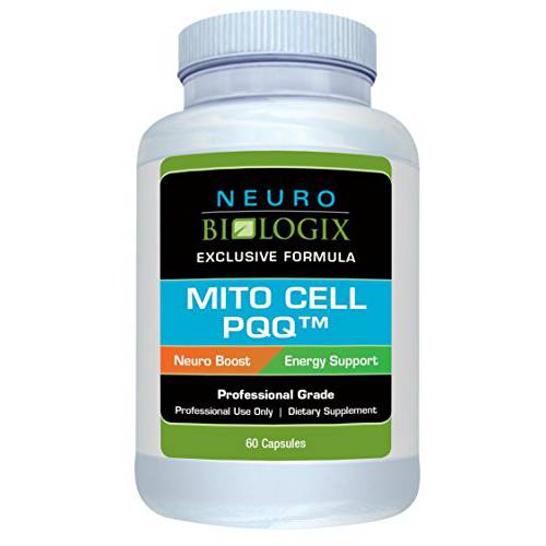 Neurobiologix Mito Cell PQQ Energy Supplements - Enhanced Concentration, Mitochondrial Function, Focus & Metabolism, Vegan & Gluten-Free -60 Capsules