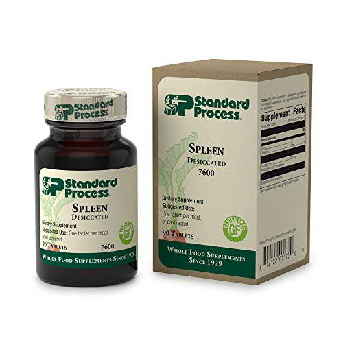 Standard Process Spleen Desiccated - Whole Food Immune Support, Spleen and Healthy Blood - Gluten Free - 90 Tablets