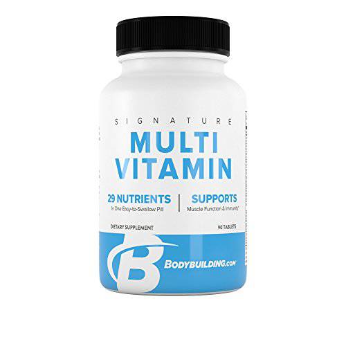 Bodybuilding Signature Multivitamin Tablets | Adult Vitamin | Nutrient Supplement | Gluten Free | 90 Count