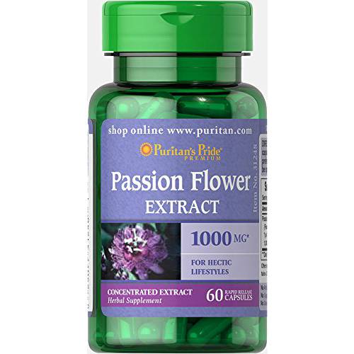 Puritans Pride Passion Flower 1000 Mg, 60 Count