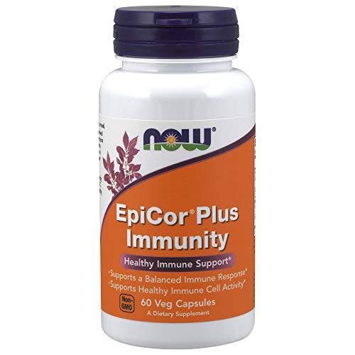 NOW Supplements, EpiCor® Plus Immunity with Vitamin C, Healthy Immune Support*, 60 Veg Capsules